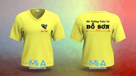 Đồng phục áo thun cổ tim Trâu Tơ Đồ Sơn